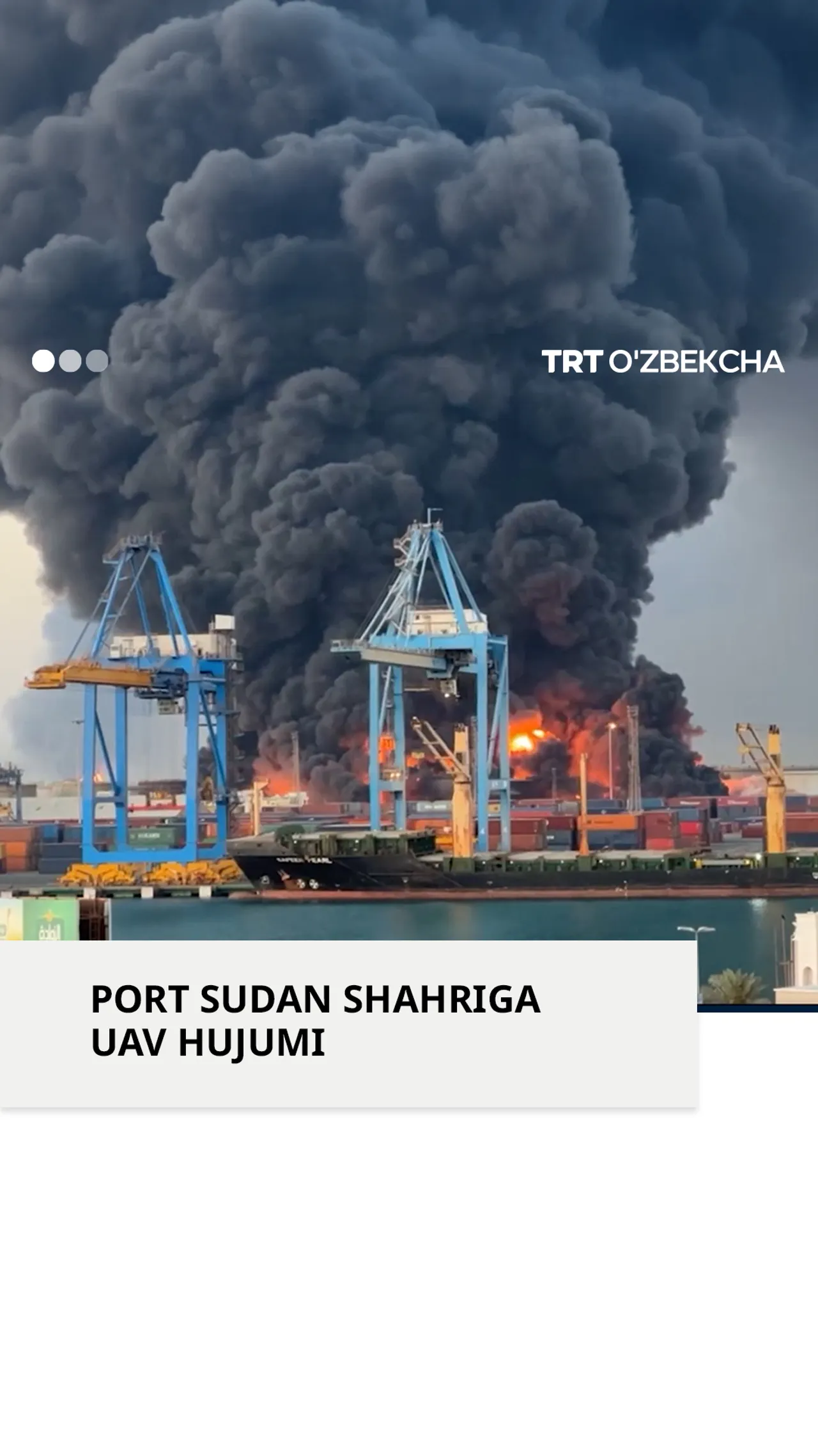 Port Sudan shahrida UAV hujumi sodir etildi
